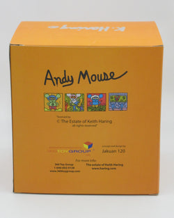 KEITH HARING Andy Mouse Green - 360 Toy Group (2005) Warhol Limited Edition Designer Vinyl Art Toy