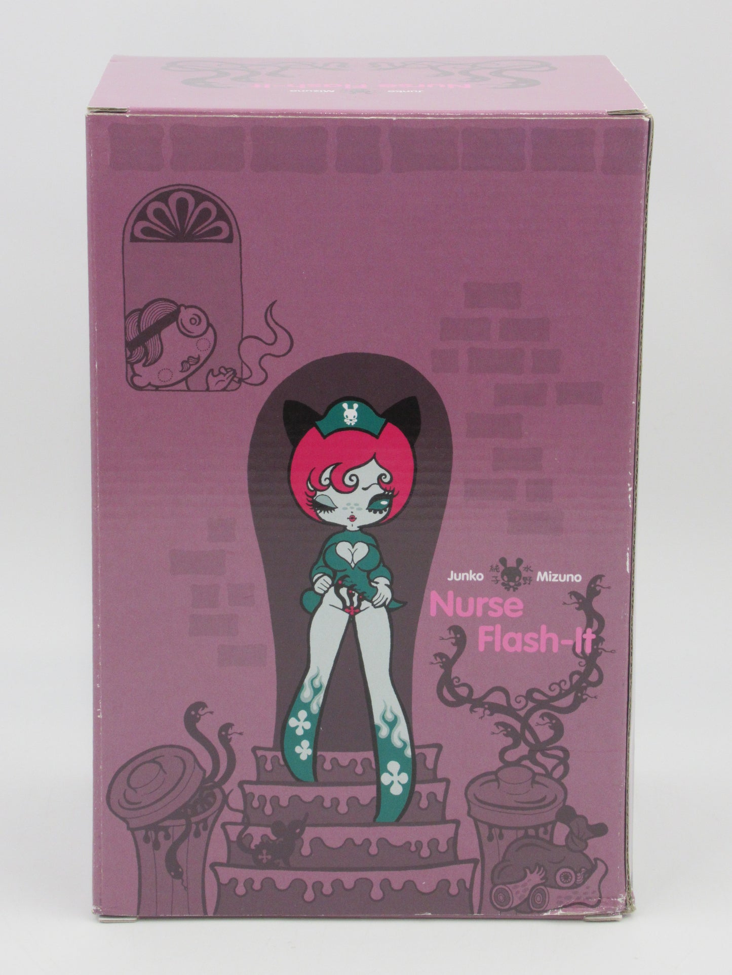 QEE COLLECTION Nurse Flash-It 8" Vinyl Figure - Toy2r/Junko Mizuno (2007) Designer Art Toy & Box