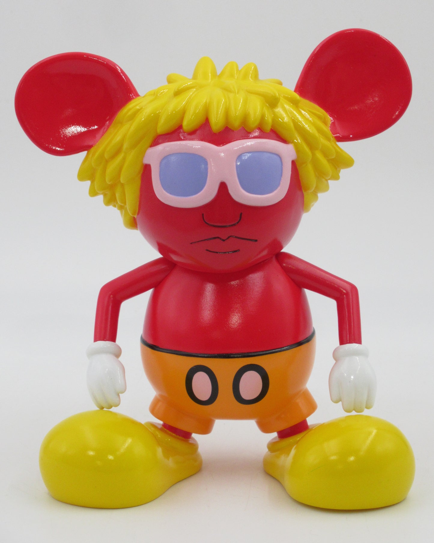 KEITH HARING Andy Mouse Red - 360 Toy Group (2005) Warhol Limited Edition Designer Vinyl Art Toy