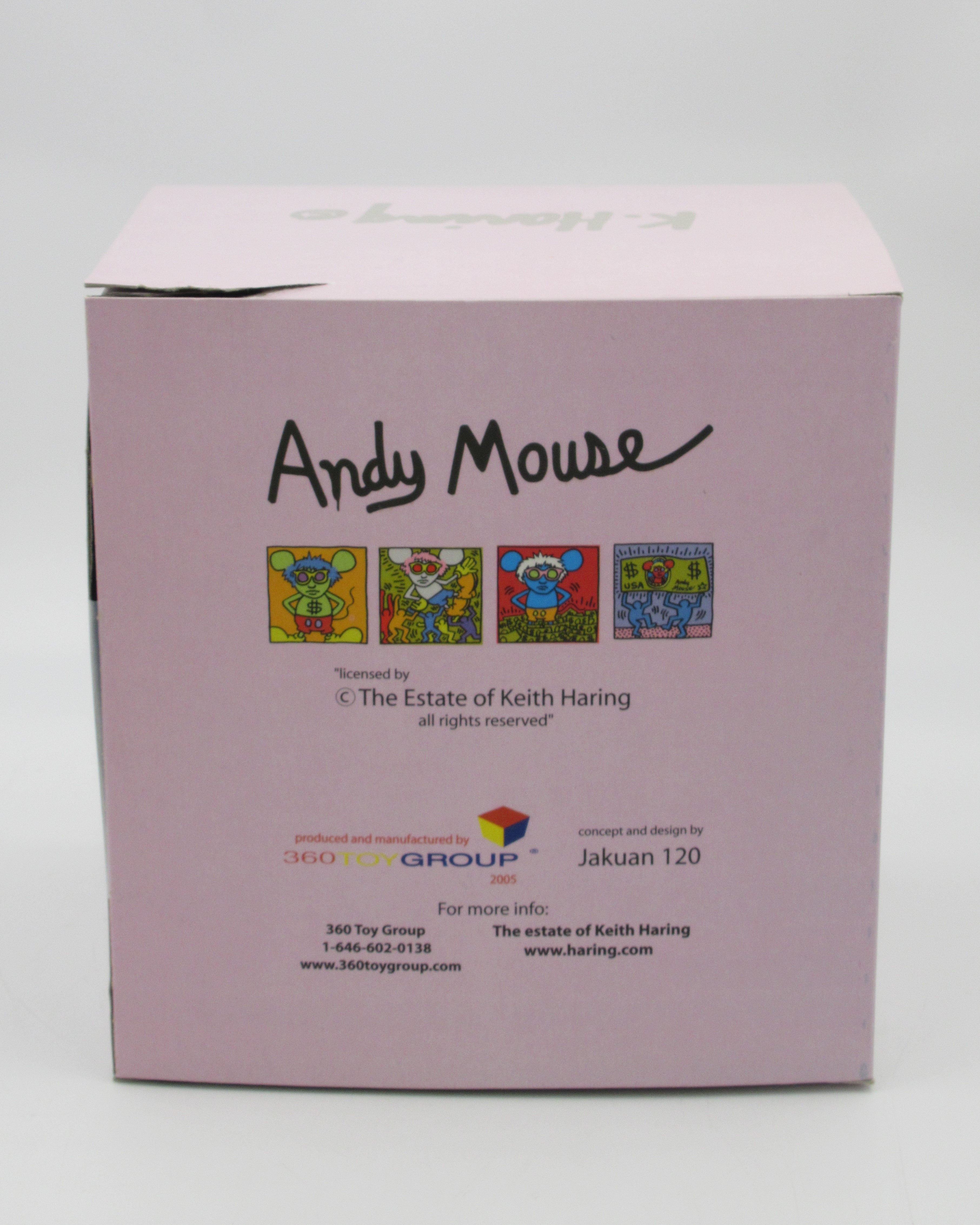 KEITH HARING Andy Mouse Red - 360 Toy Group (2005) Warhol Limited Edition Designer Vinyl Art Toy