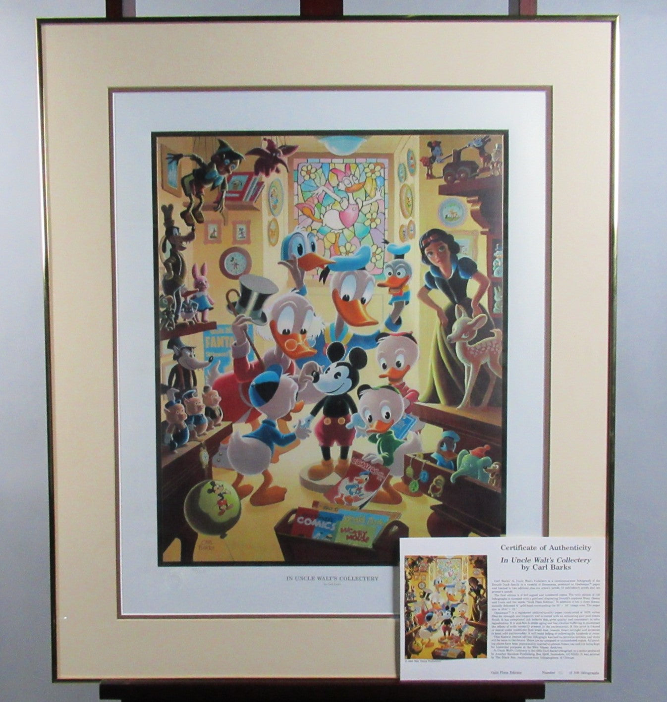 In Uncle Walt's Collectory Carl Barks Signed Gold Plate Edition