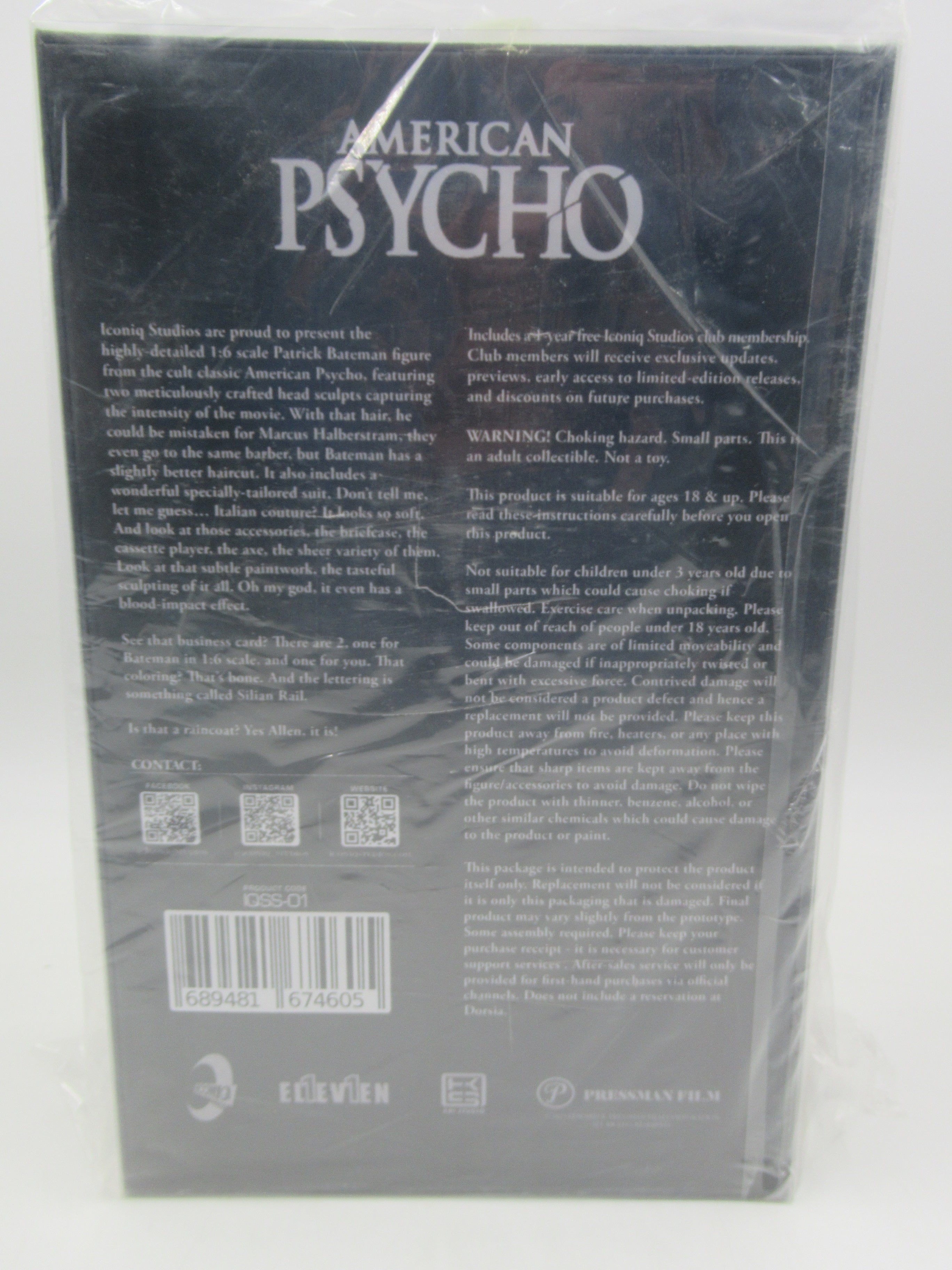 American Psycho Patrick Bateman Iconiq Studios 1/6 Scale Figure NIB