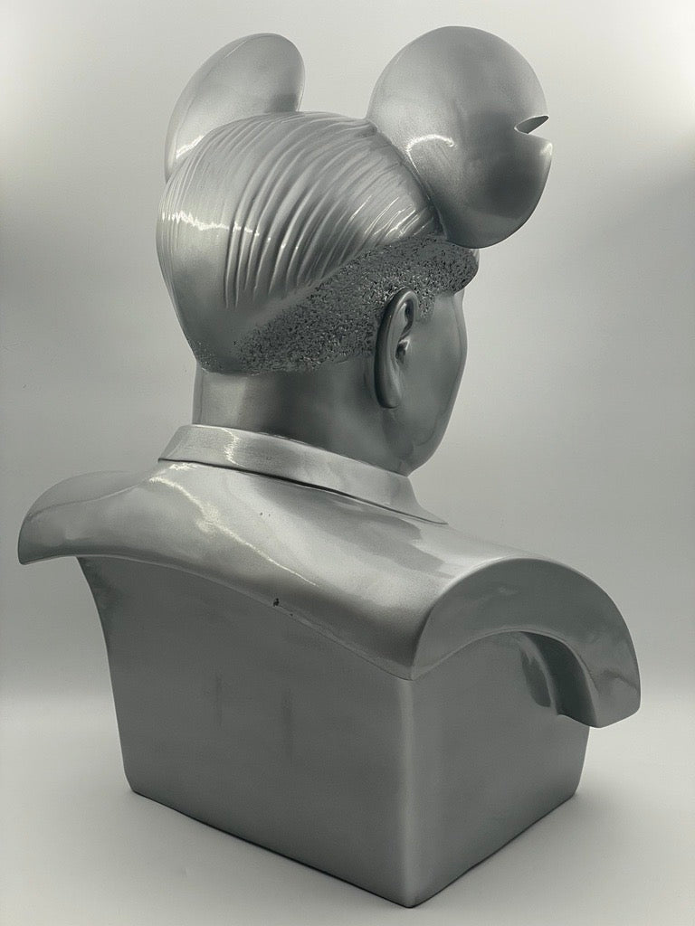 THE BIRD IS THE WORD (Mickey Mao) Silver Bust - Frank Kozik (2009) Limited Edition Designer Art Toy