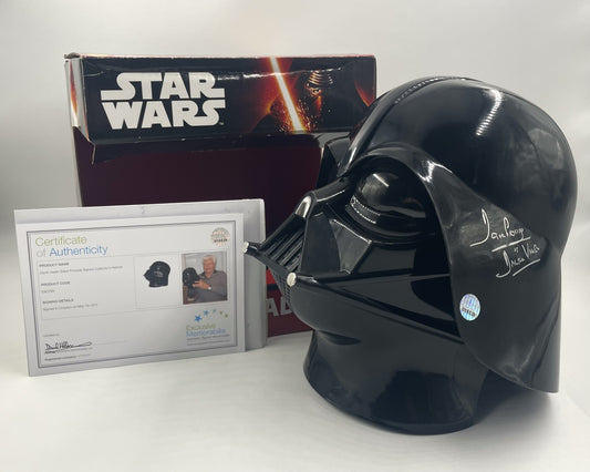 STAR WARS Dave Prowse Signed Darth Vader Helmet - Rubie's (2015) with COA & Box