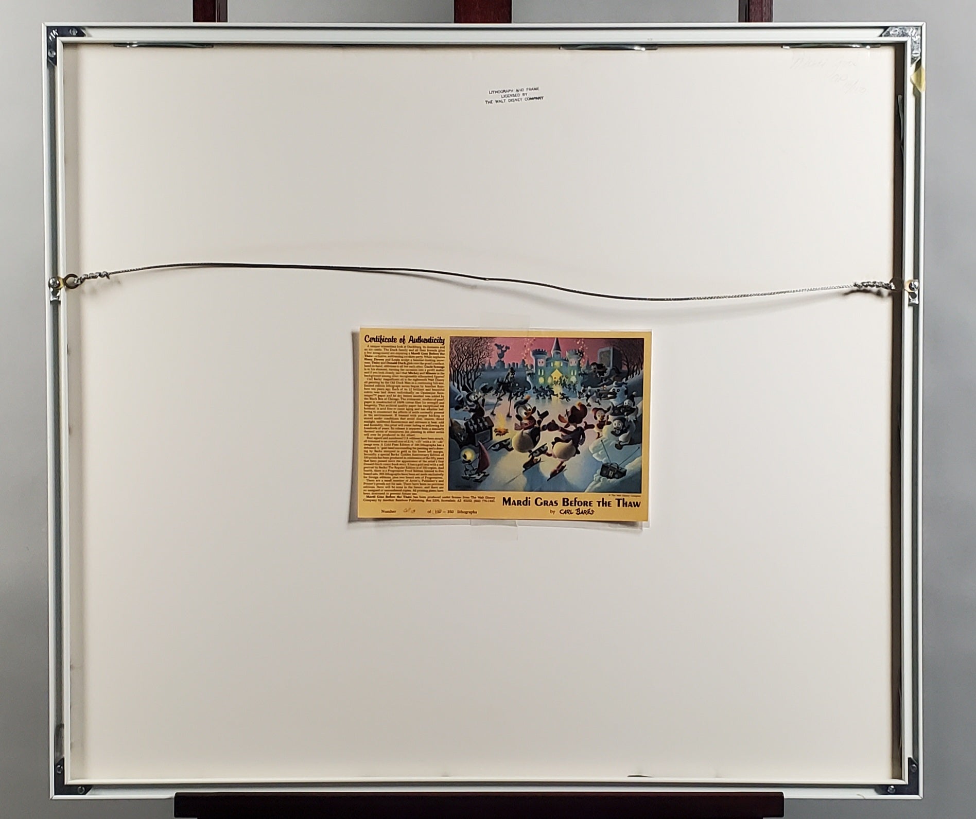 Donald Duck and Uncle Scrooge Mardi Gras Before The Thaw Carl Barks Signed Gold Plate Anniversary Edition