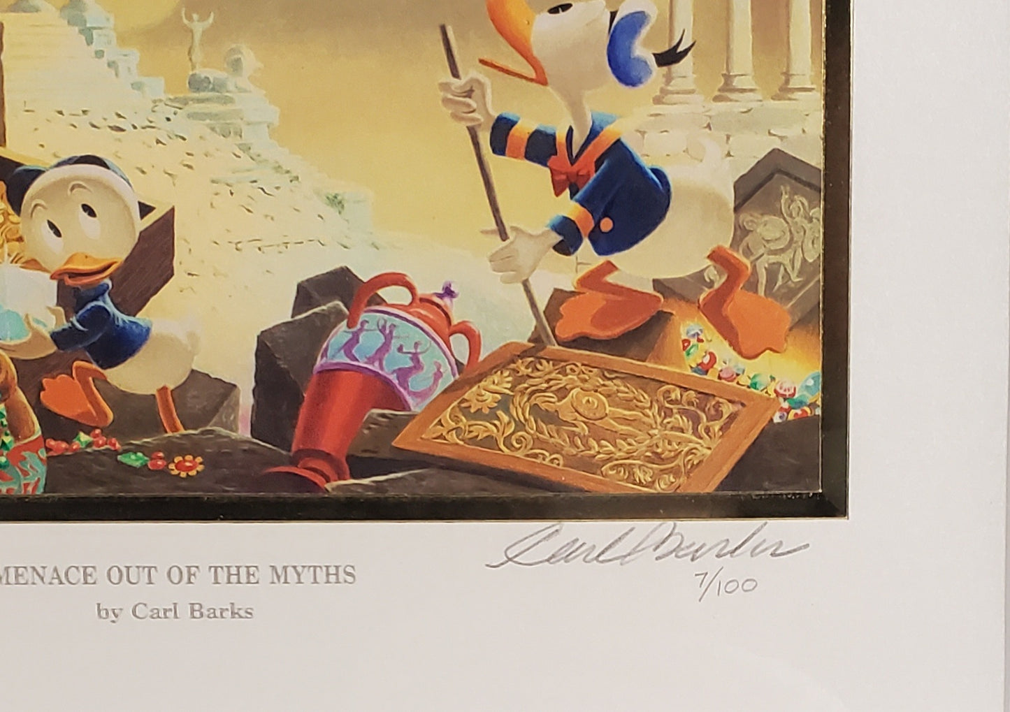 Menace Out Of The Myths Carl Barks Signed Gold Plate Edition