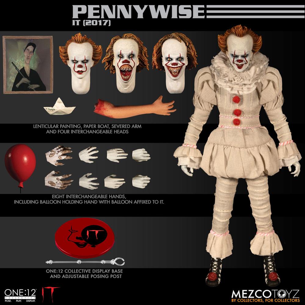 Pennywise IT (2017) One:12 Collective 1/12 Scale Action Figure NIB