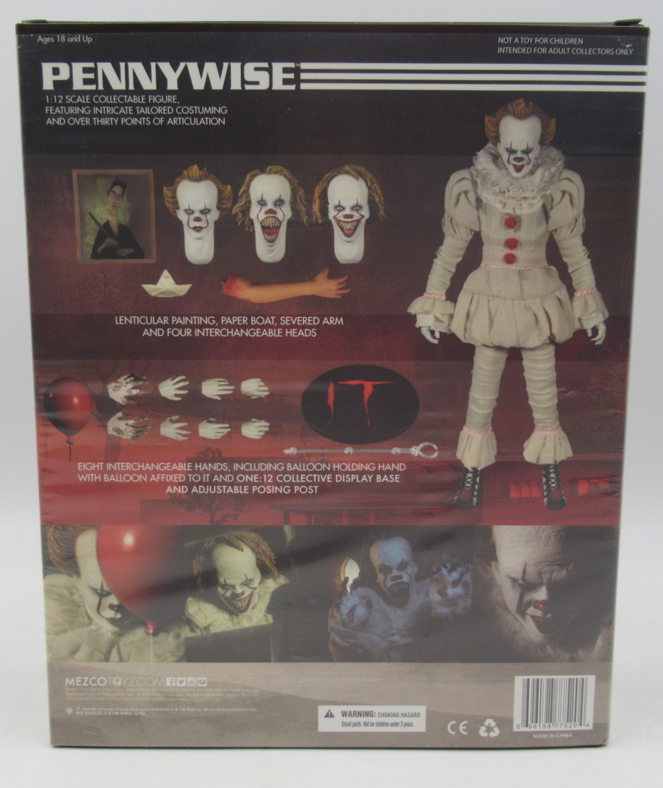 Pennywise IT (2017) One:12 Collective 1/12 Scale Action Figure NIB