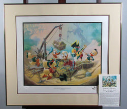Donald Duck and Uncle Scrooge Return To Morgan's Island Carl Barks Signed Gold Plate Edition