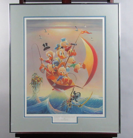 Donald Duck and Uncle Scrooge Sailing The Spanish Main Carl Barks Signed Gold Plate Edition