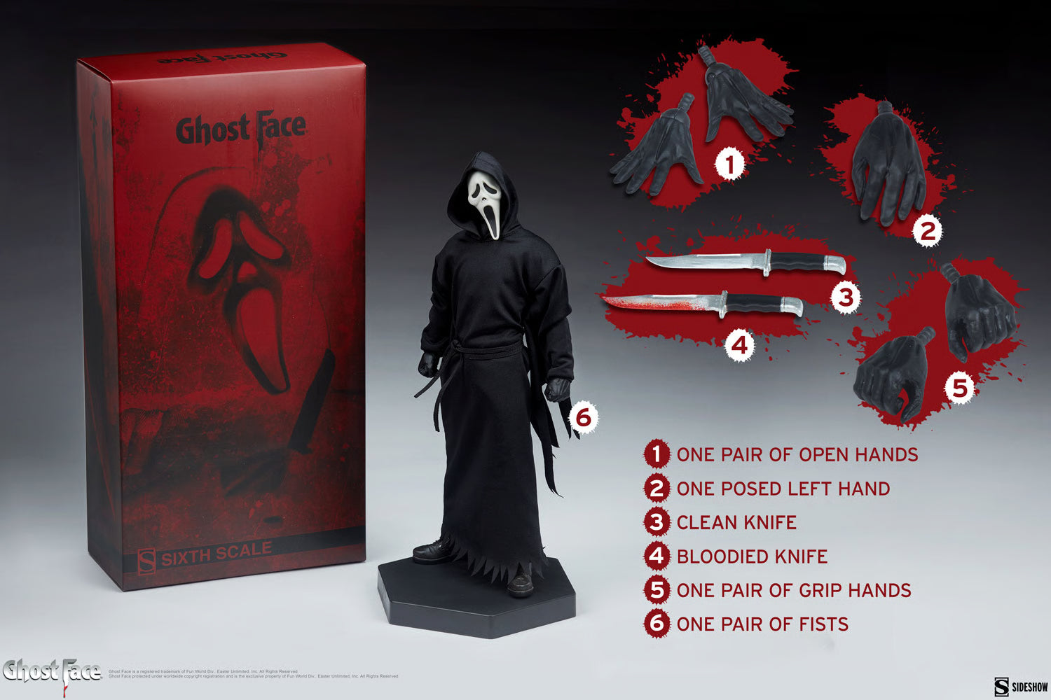 Scream Ghost Face Sideshow Collectibles 1/6 Scale Figure