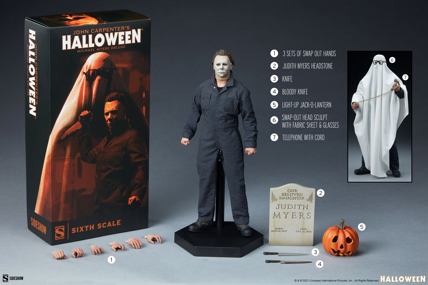 Michael Myers Halloween Sideshow Collectibles 1/6 Scale Figure NIB
