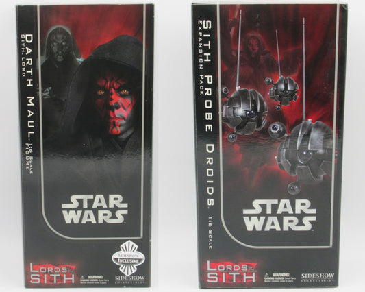 STAR WARS Darth Maul: Sith Lord & Sith Probe Droids - Sideshow Collectibles (2006) Lords of the Sith