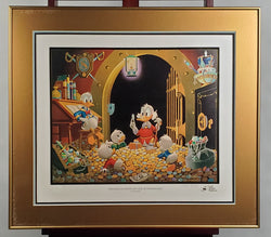 Donald Duck and Uncle Scrooge This Dollar Saved My Life At Whitehorse Carl Barks Signed Gold Plate Edition