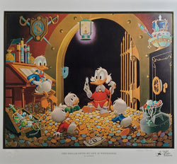 Donald Duck and Uncle Scrooge This Dollar Saved My Life At Whitehorse Carl Barks Signed Gold Plate Edition