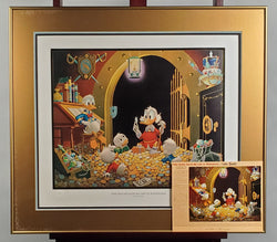 Donald Duck and Uncle Scrooge This Dollar Saved My Life At Whitehorse Carl Barks Signed Gold Plate Edition