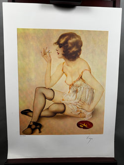 Back to the Past Collectibles - Alberto Vargas Smoke Dreams lithograph art full.