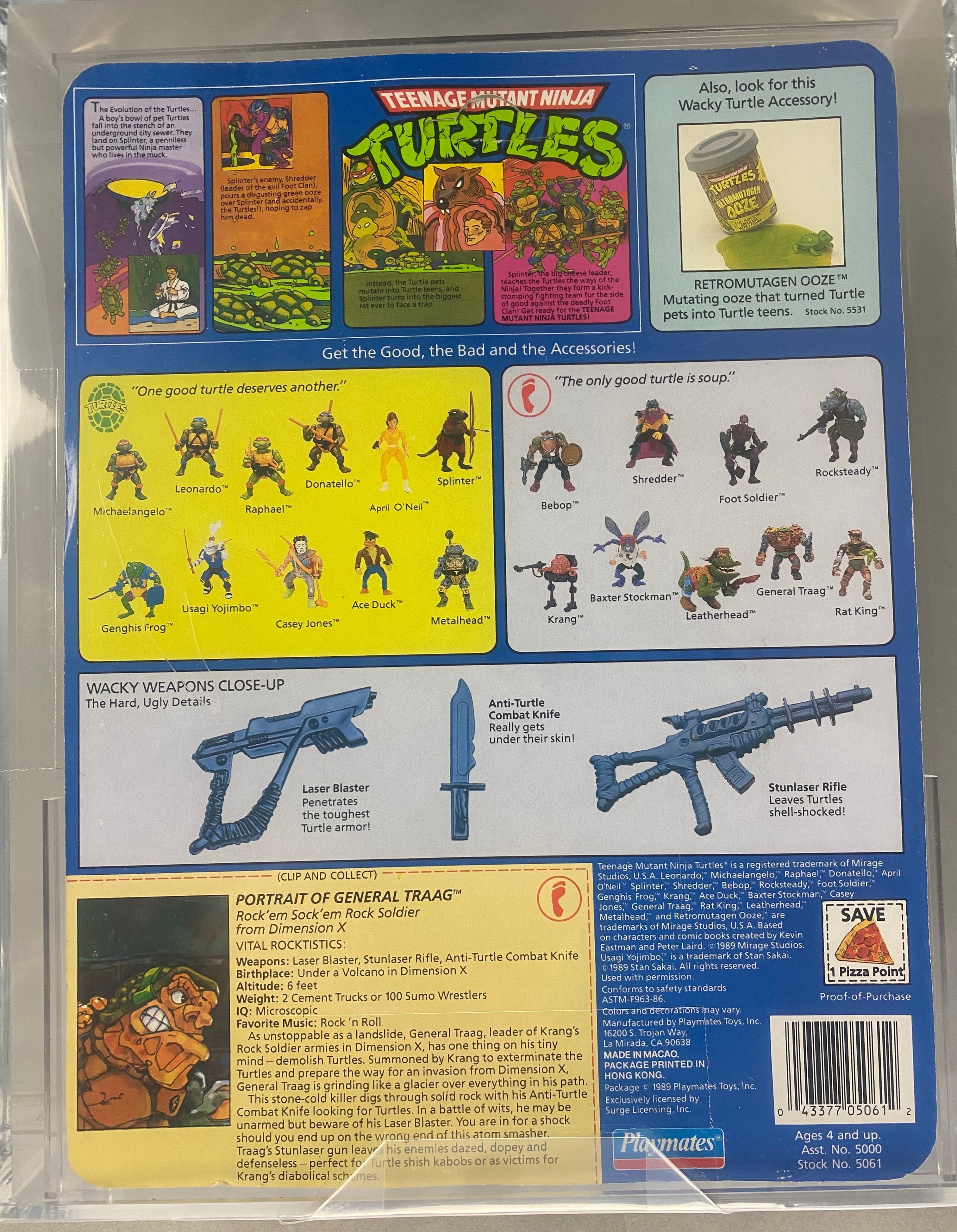 Teenage Mutant Ninja Turtles General Traag Graded AFA 80 Figure TMNT